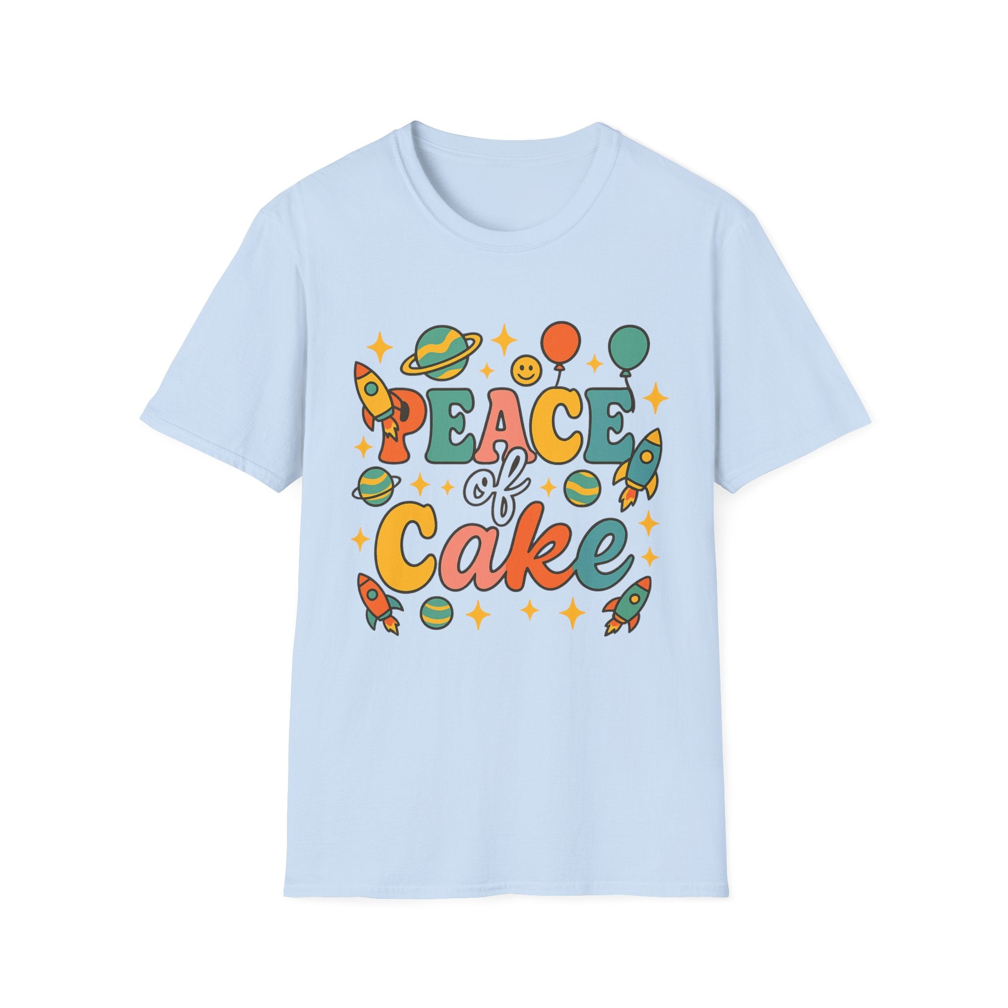 Peace of Cake T-Shirt, Celebration Gift Tee for Kids & Adults, Birthday Unisex Top, Fun Party Shirt, Joyful Cake Lover Apparel