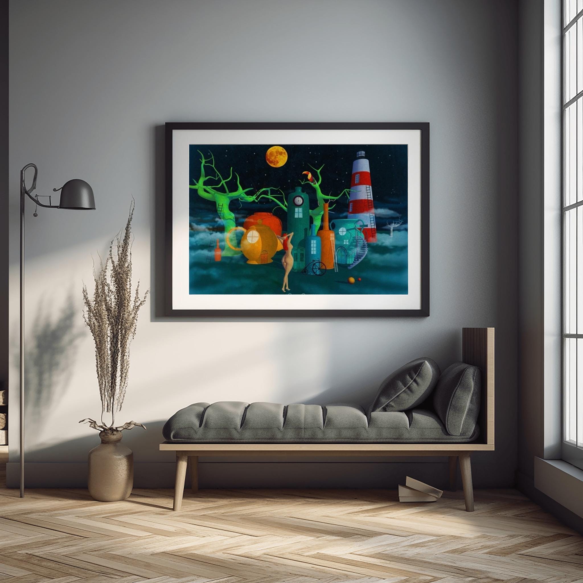 Midnight Light, Digital Wall Art – Instant Download, Printable Nature Poster, Minimalist Home Decor