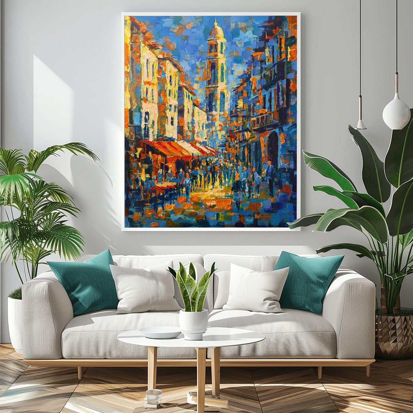 Alicante – Reproduction of an expressionist landscape painted on canvas with acrylics - Digital Download
