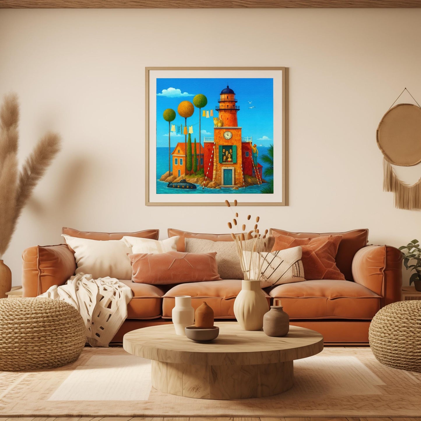 Islanders - Surreal Wall Art Print Colorful Fantasy Nature Printable Poster Abstract Digital Download Decor