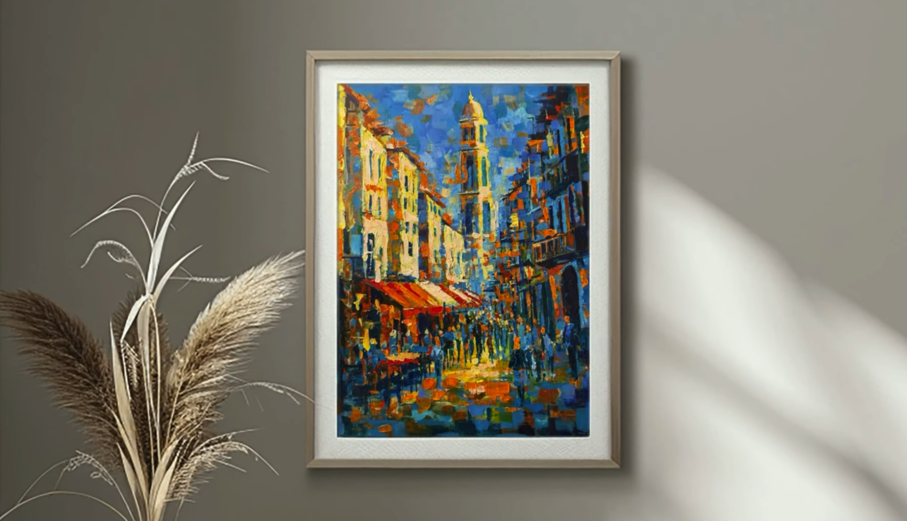 Framed artwork video poster