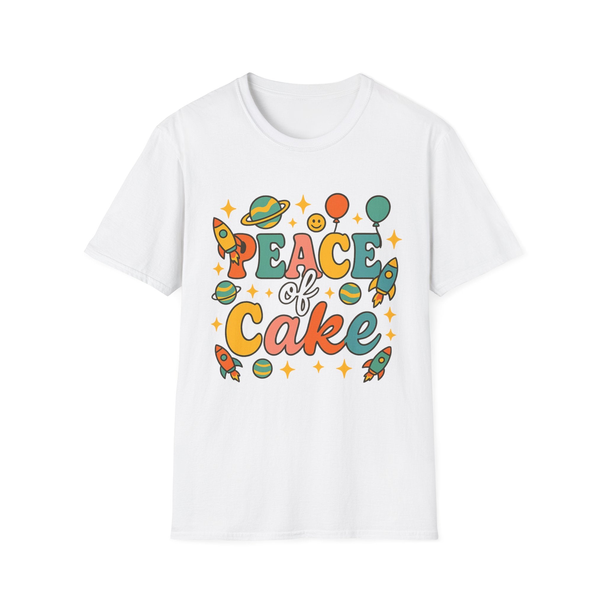 Peace of Cake T-Shirt, Celebration Gift Tee for Kids & Adults, Birthday Unisex Top, Fun Party Shirt, Joyful Cake Lover Apparel