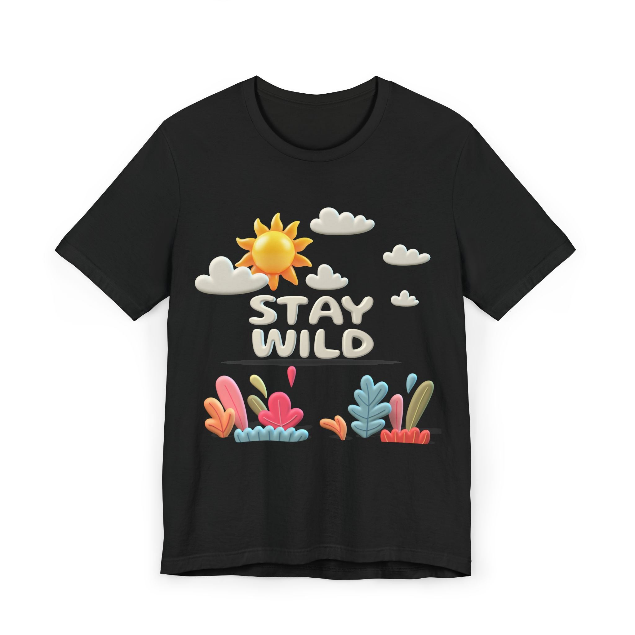 Stay Wild Unisex Jersey T-Shirt, Nature Lover Gift, Summer Vibes Tee, Outdoor Adventure Shirt, Fun Graphic Tee