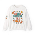 Think Outside the Box Crewneck Sweatshirt | Quirky Gift, Inspirational Wear, Cozy Fashion, Unique Design, Casual Comfort