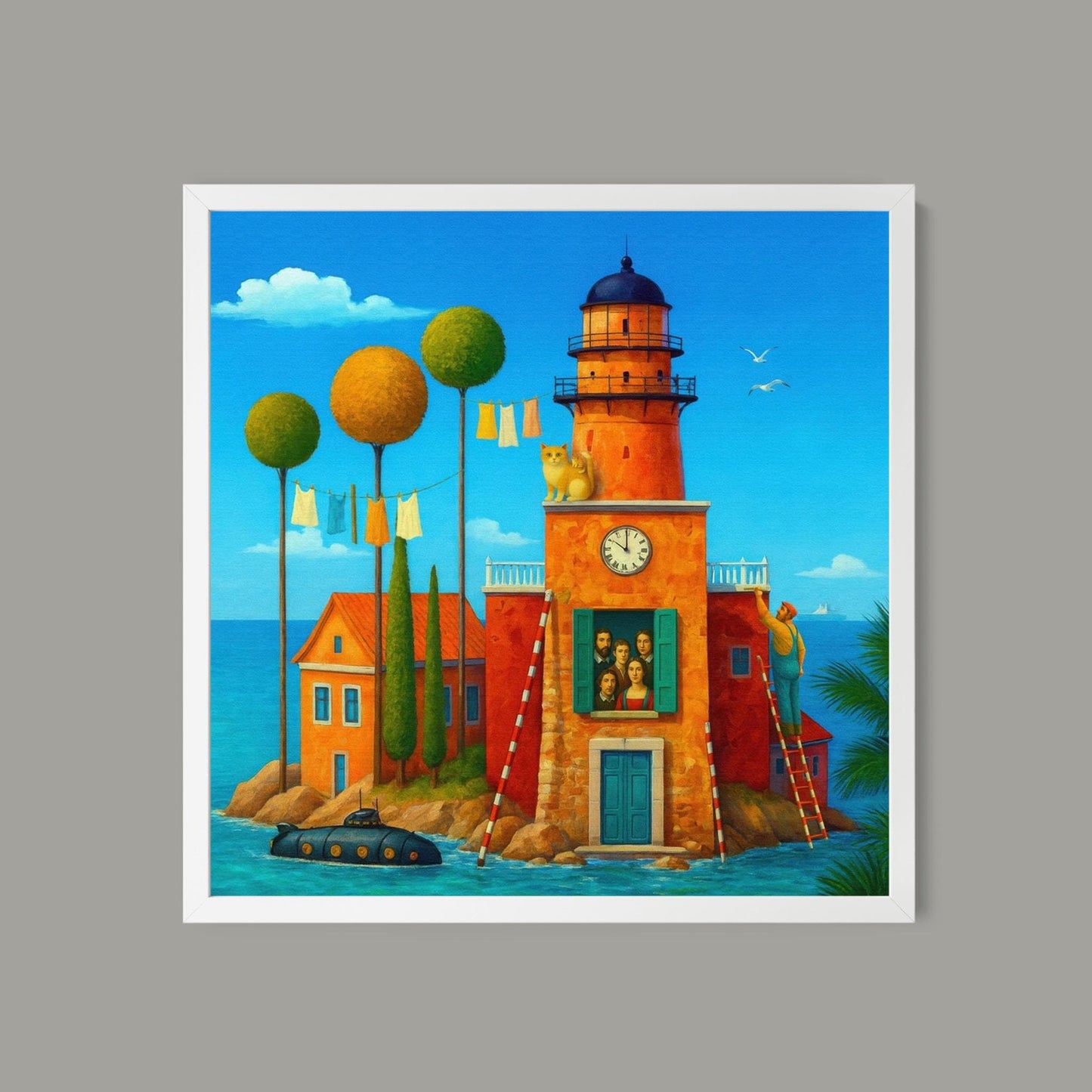 Islanders - Surreal Wall Art Print Colorful Fantasy Nature Printable Poster Abstract Digital Download Decor
