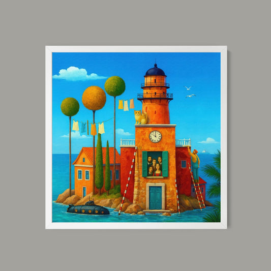 Islanders - Surreal Wall Art Print Colorful Fantasy Nature Printable Poster Abstract Digital Download Decor