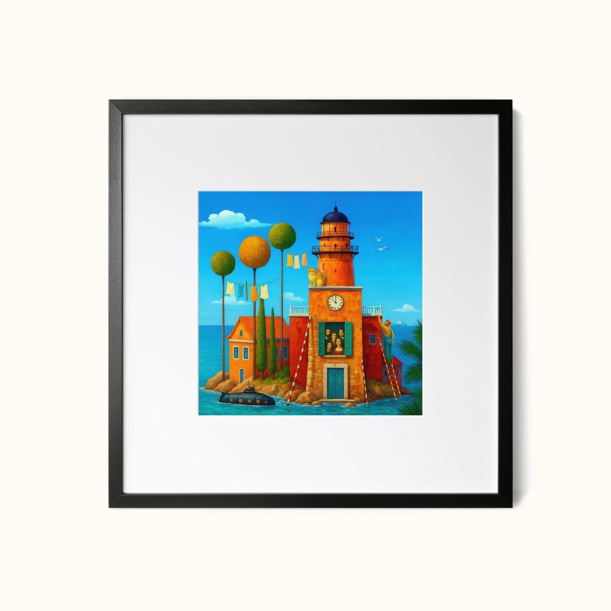 Islanders - Surreal Wall Art Print Colorful Fantasy Nature Printable Poster Abstract Digital Download Decor