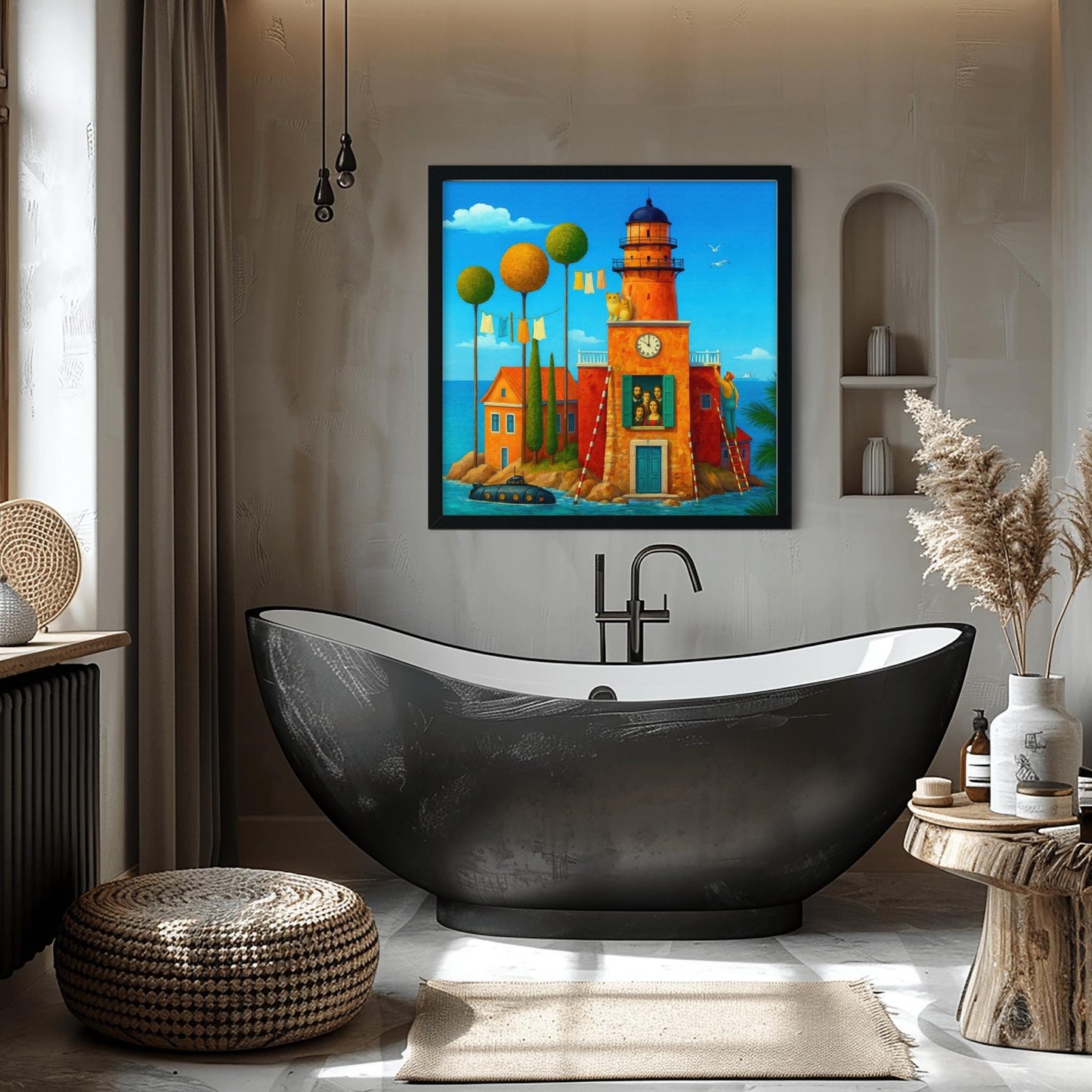 Islanders - Surreal Wall Art Print Colorful Fantasy Nature Printable Poster Abstract Digital Download Decor