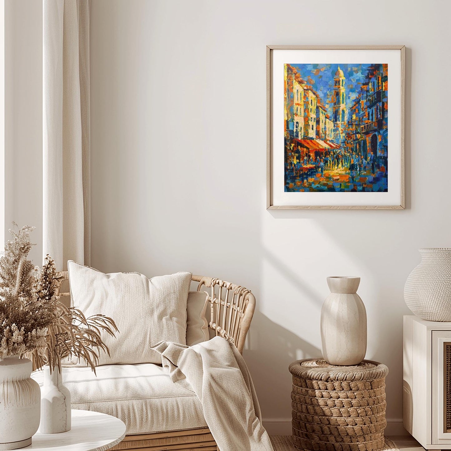 Alicante – Reproduction of an expressionist landscape painted on canvas with acrylics - Digital Download